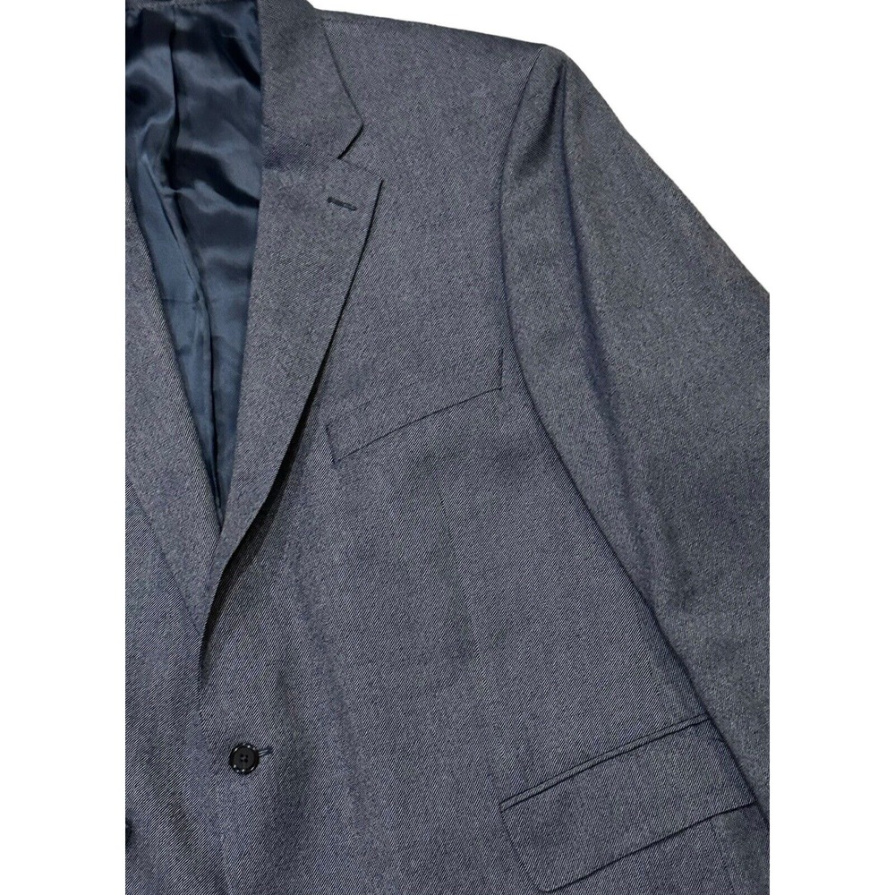 Hirmer Mens Blazer Sport Coat Royal Silk Kaiser Design Blue 31‎ 48R